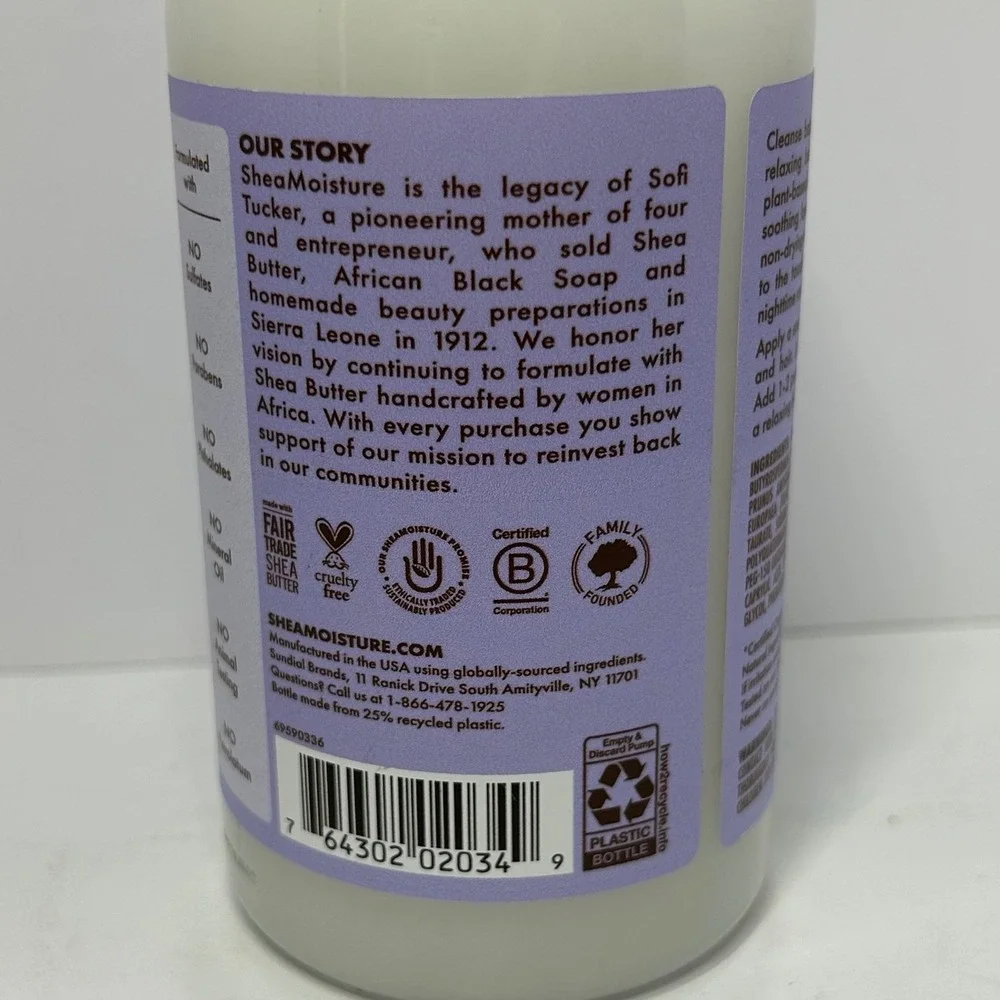 SheaMoisture Baby Nighttime Shampoo & Bath Milk Manuka Honey Lavender 13oz